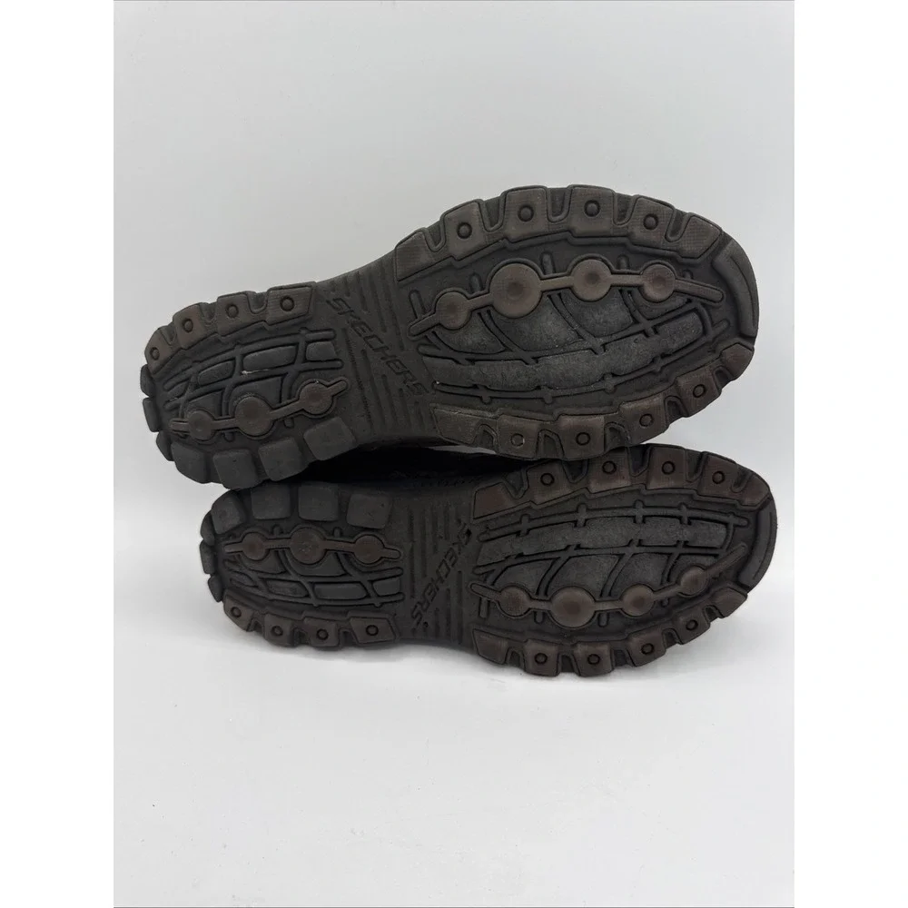 Skechers Relaxed Fit Gel Infused Memory Foam Leather Brown Men's Sz 10